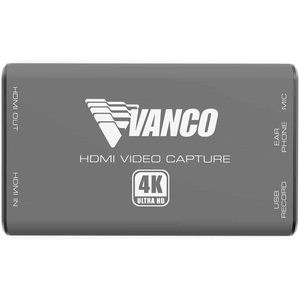 Vanco 4K HDMI to USB Video Capture Device w/Audio De & Embedding